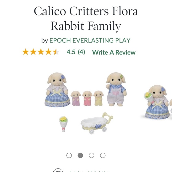 Calico Critters Flora Rabbit Family - Picture 1 of 4
